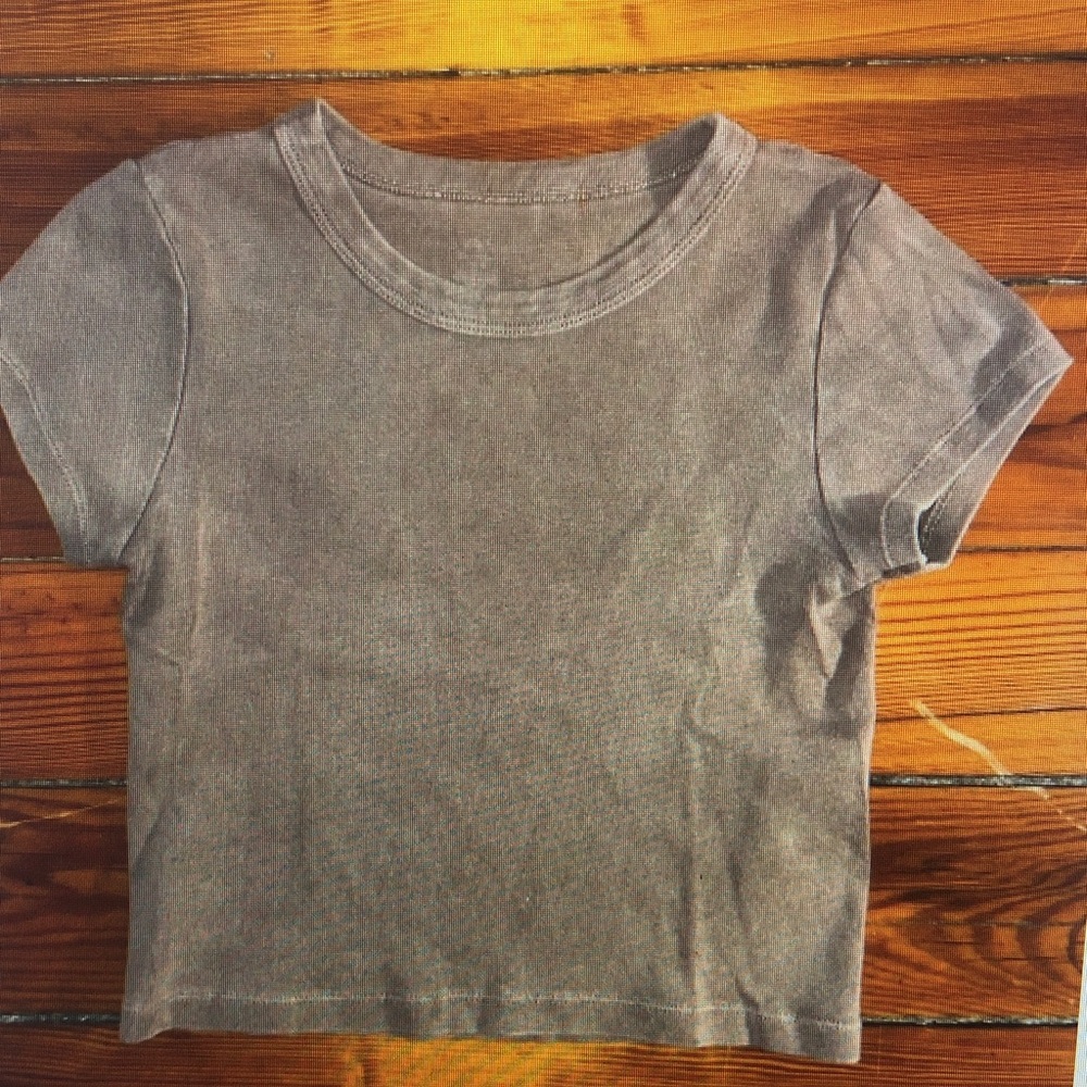 Kids Short Sleeve Crewneck Top - Gray